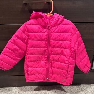 GAP Hot Pink Toddler Puffer Jacket, 4T
